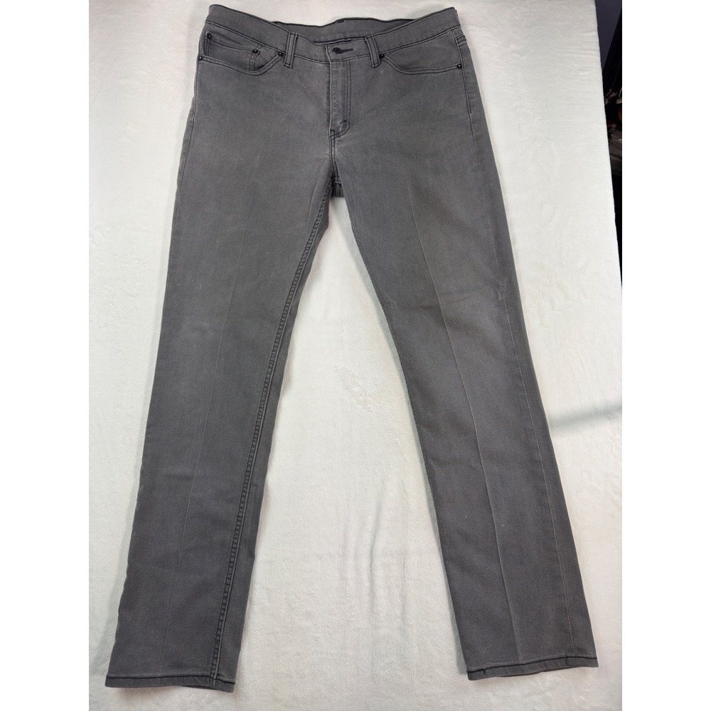 Levis 511 Slim Fit Grey Jeans Mens 36x34 Denim Pants 04511-2272